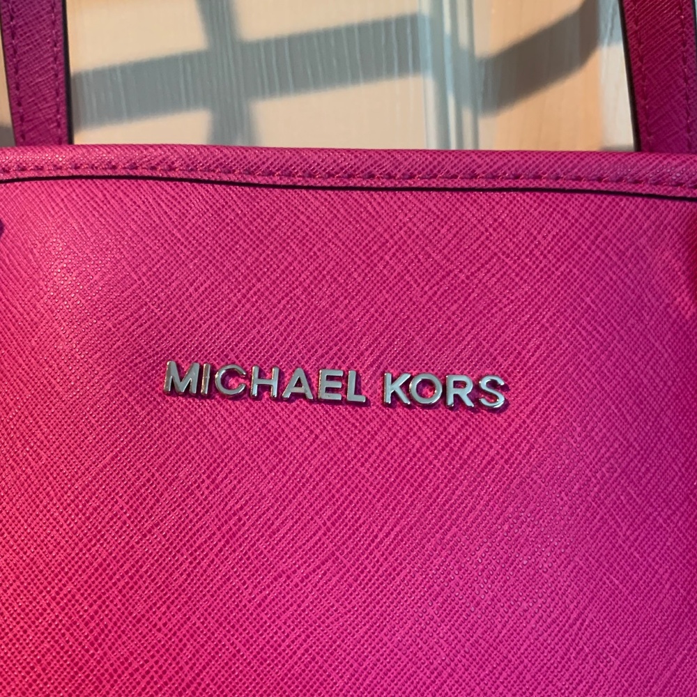 Michael Kors Magenta Pink Tote Handbag - Picture 2 of 11